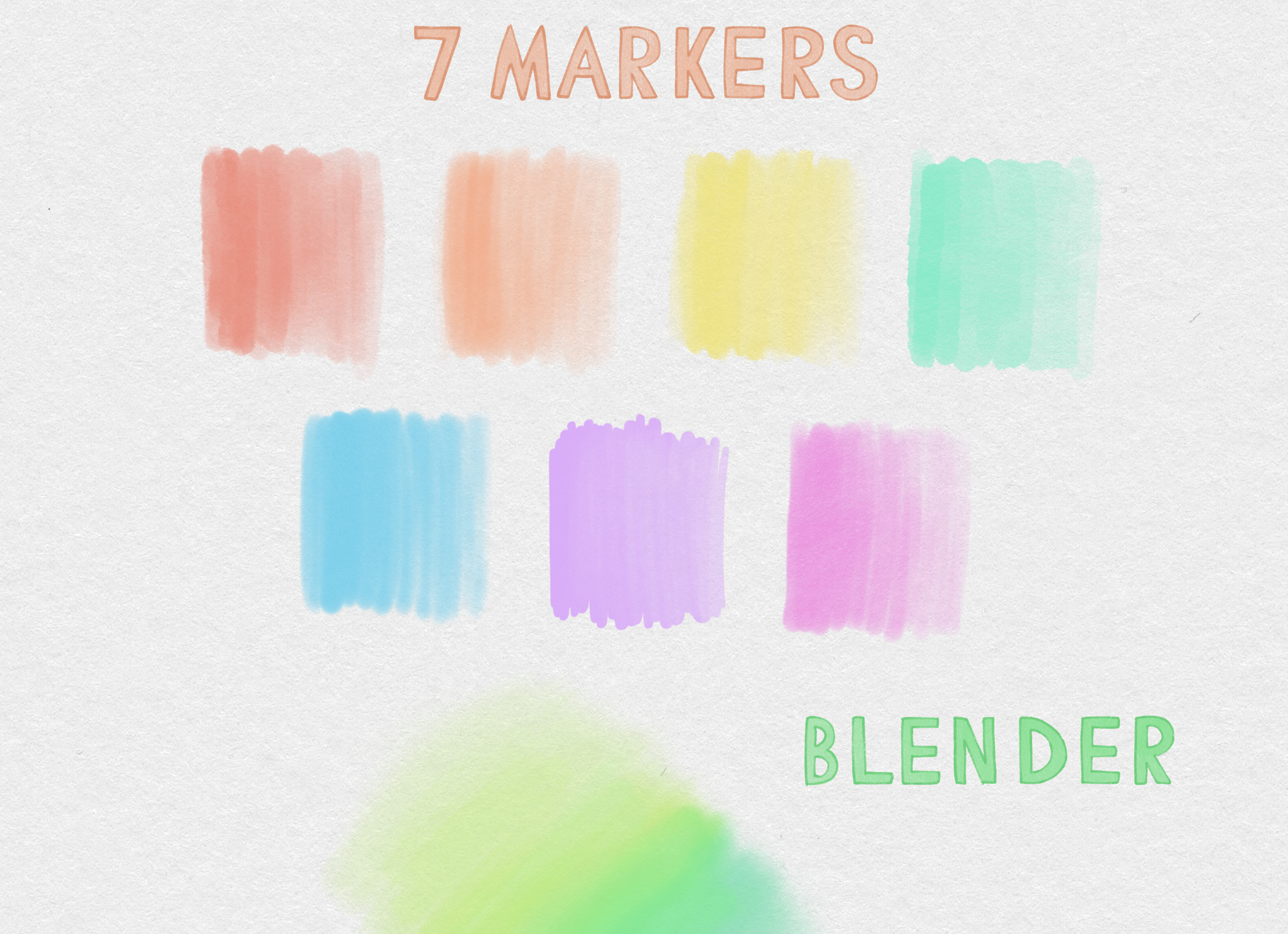 Alcohol Marker Procreate Brushes GraphicsBunker