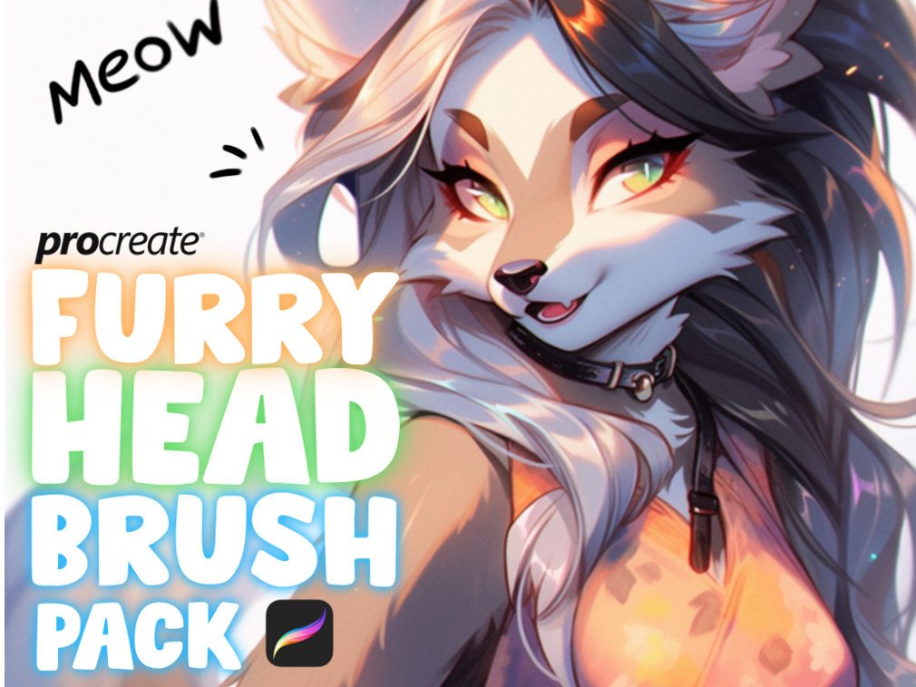 Furry Head Procreate Brushes Graphicsbunker