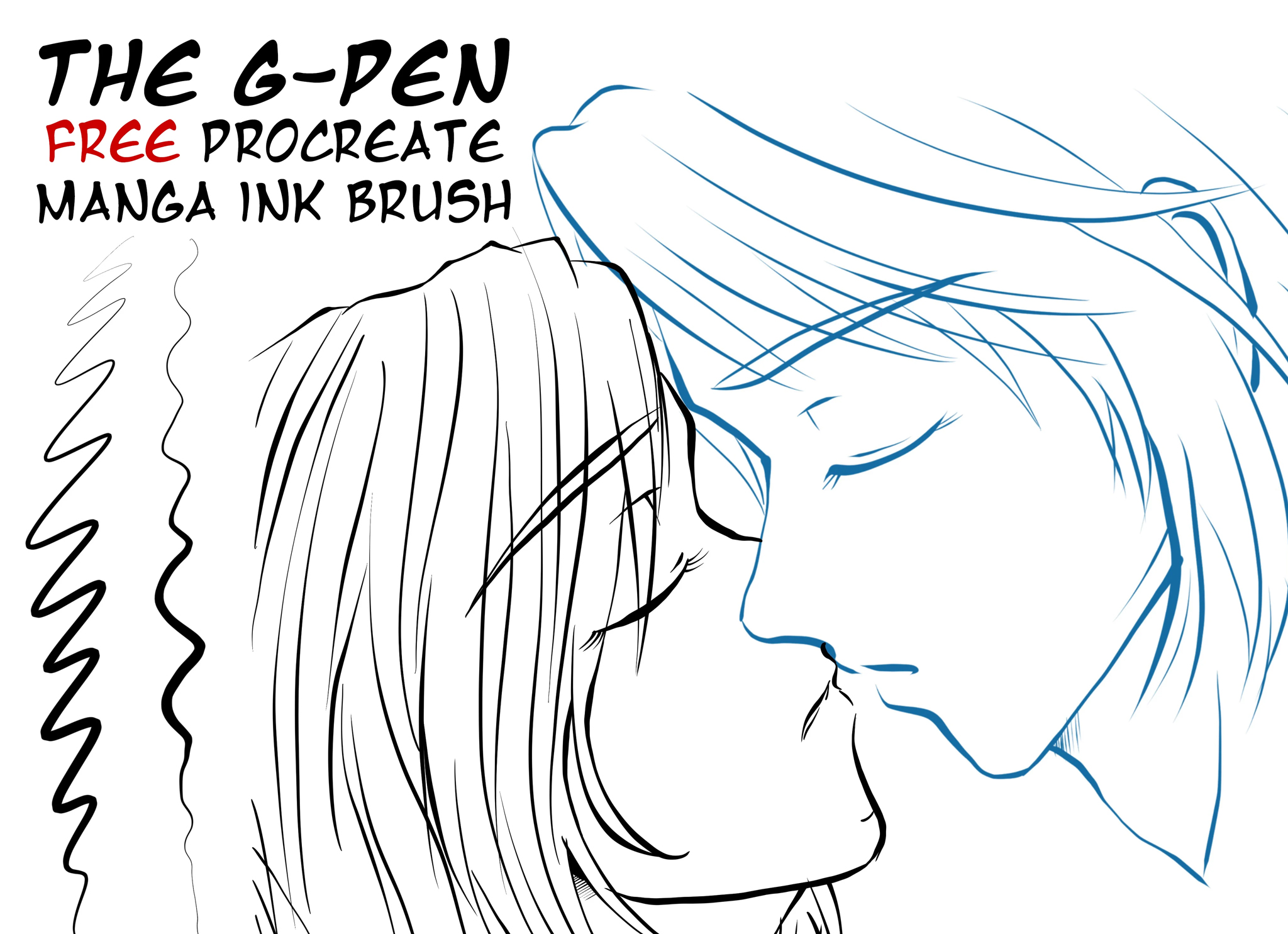 Manga Ink Procreate Brush GraphicsBunker