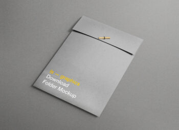 A4 paper folder mockup grey featured