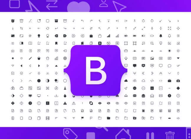 Bootstrap over 1300 icons library featured