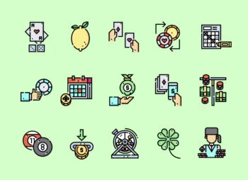 Casino 50 Icons In 2 Styles Featured