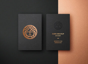 Foil Embossing Business Card Mockup Featured