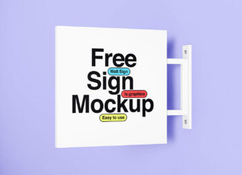 Minimalistic Wall Sign Mockup Featured