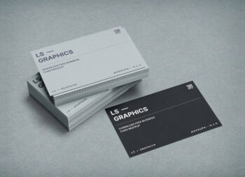 Stacked Business Cards Mockup