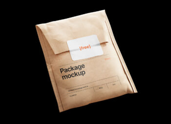 Kraft Paper Postal Bag Mockup