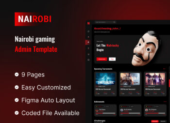 Nairobi Gaming Admin UI Kit