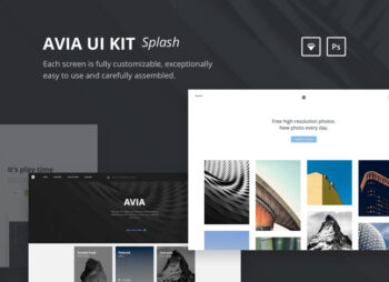 Avia: 40 Home Page UI Kit