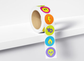 Colorful Sticker Tape Mockup