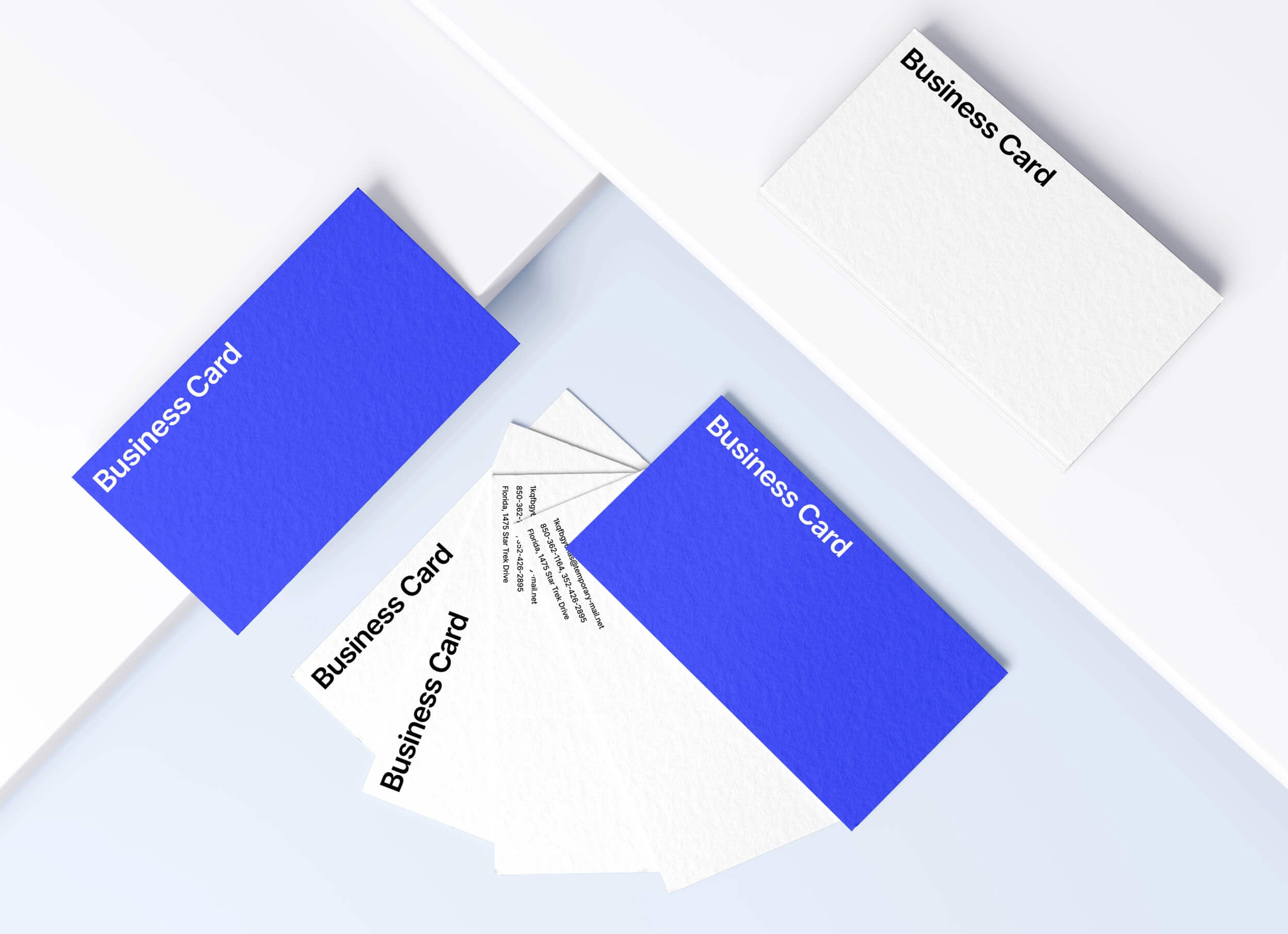 Front View Business Cards Mockup - GraphicsBunker