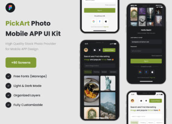 PickArt: Photo Stock iOS App UI Kit