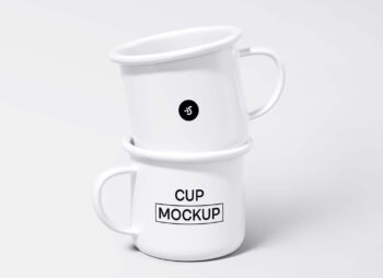 Steel Mugs Fancy Mockup