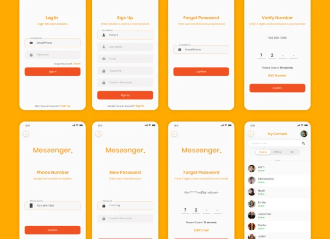 User-friendly Messenger App UI Kit 2