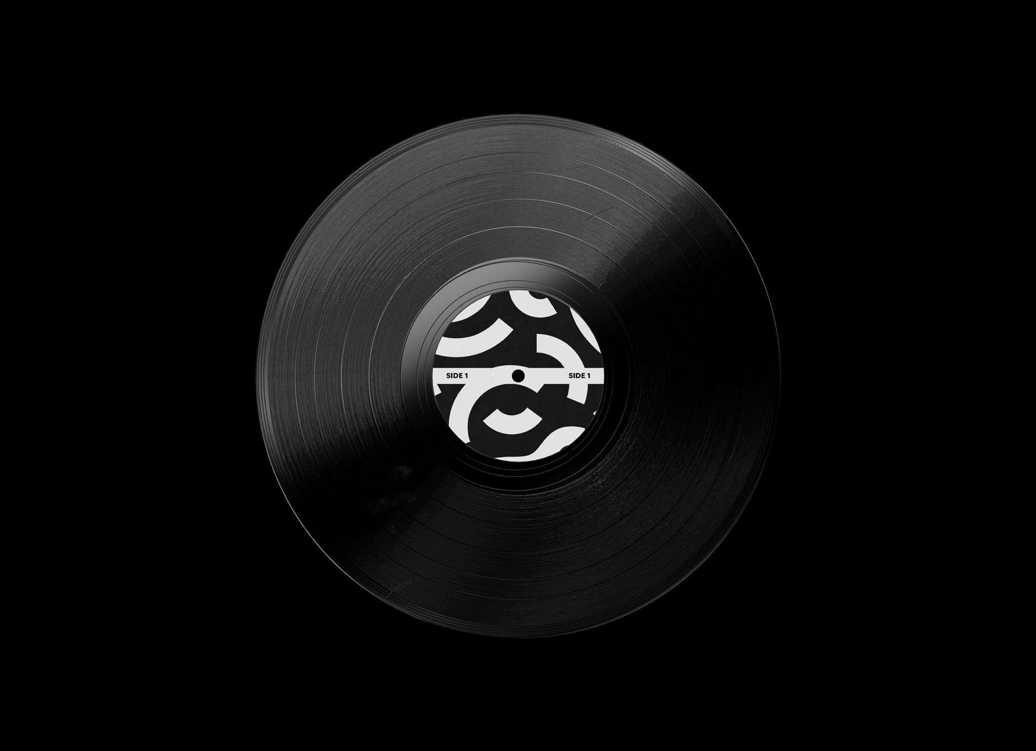 Retro Vinyl Record Mockup