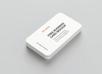 Rounded Business Card Mockup