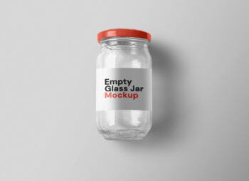 Blank Glass Jar Mockup