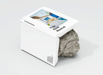 Book Stone Scene Mockup