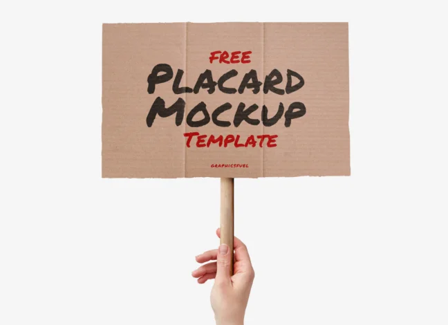 Cardboard Placard Mockup