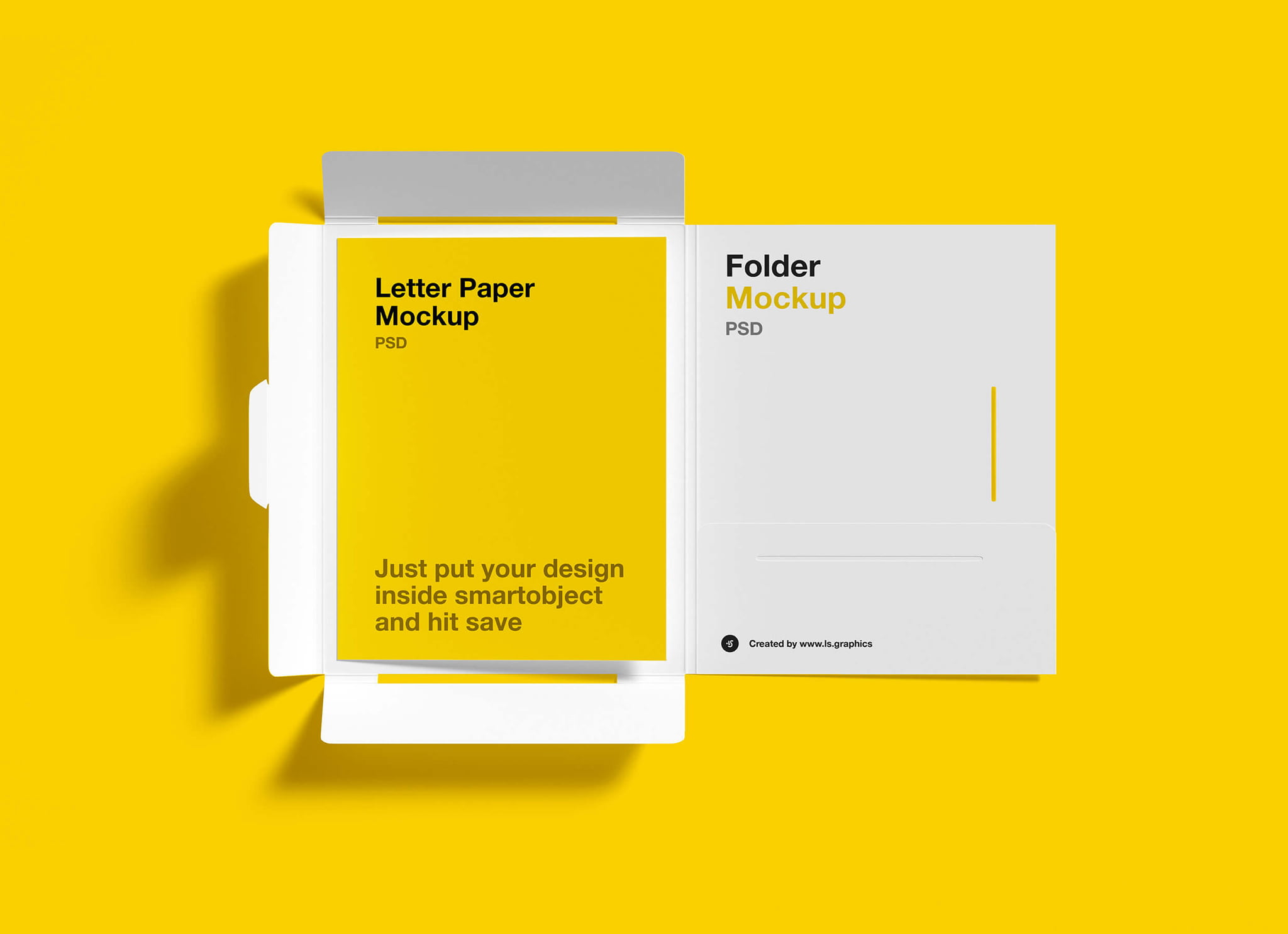 Folder Letter/Postcard Mockups