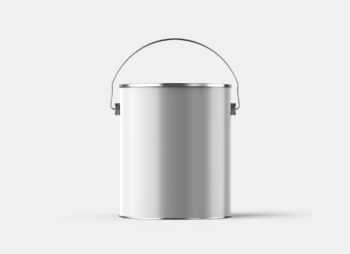 Metal Paint Bucket Mockup