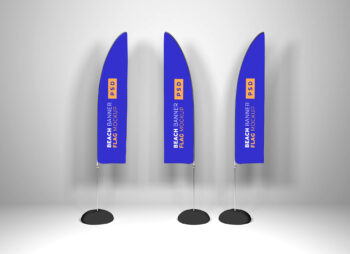 Beach Feather Banner Mockup