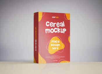 Cereal Box Packaging Mockup