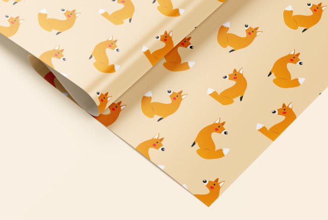 Gift Wrapping Paper Mockup