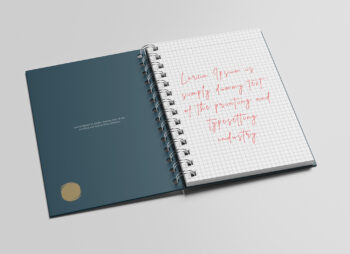 A4 Spiral Notebook Mockup