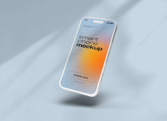 Advanced Clay Iphone 14 Pro Mockup - Graphicsbunker