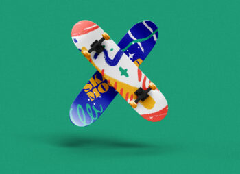 Skateboard Deck Mockup