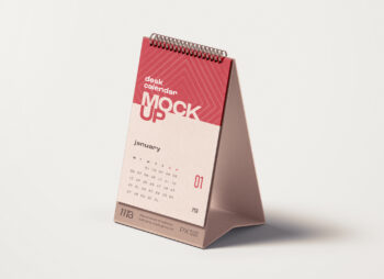 Vertical Desk Calendar Mockup