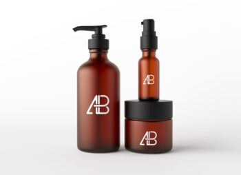 Airless Pump Bottles Mockup