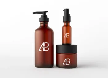 Airless Pump Bottles Mockup