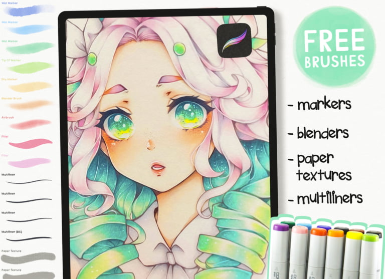 free alcohol markers procreate