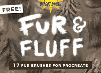 Black Hair Fur Procreate Brushes