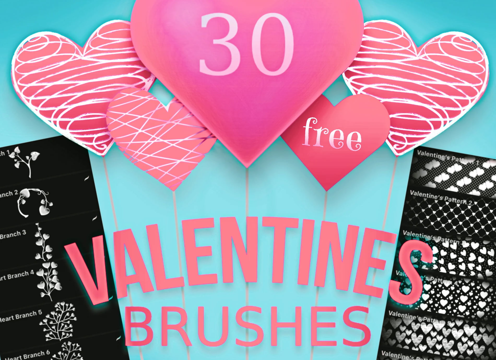 procreate valentine brushes free