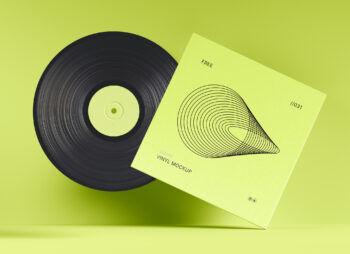 Vinyl and Cover Mockup