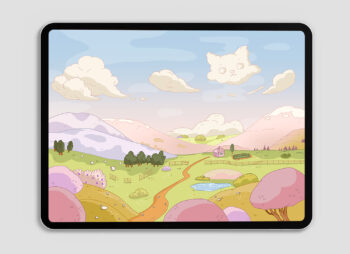 Cartoon Landscape Procreate Brushes