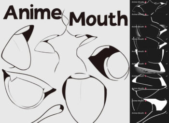 Anime Mouth Procreate Brushes