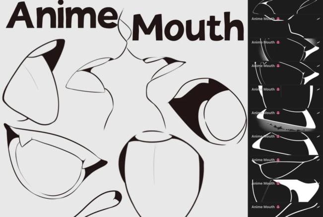 Anime Mouth Procreate Brushes