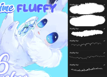 Fur Fluffy Procreate Brushes