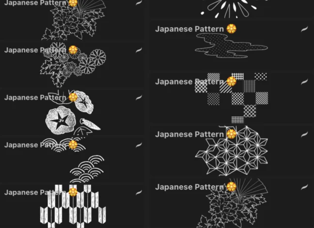 Japanese Pattern Procreate Brushes
