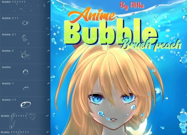 Anime Bubble Procreate Brushes