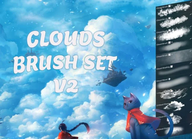 Clouds V2 Procreate Brush Set