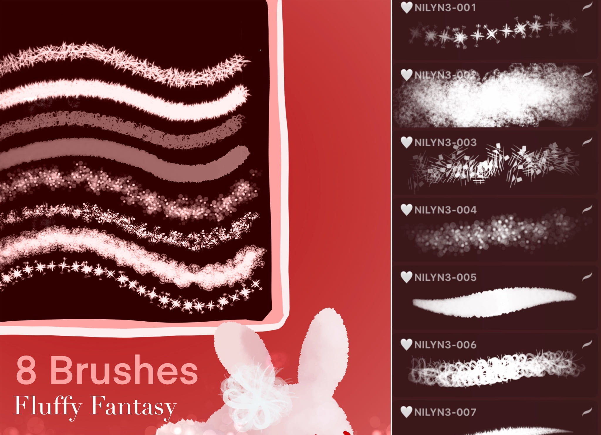 Fluffy Fantasy Procreate Brushes