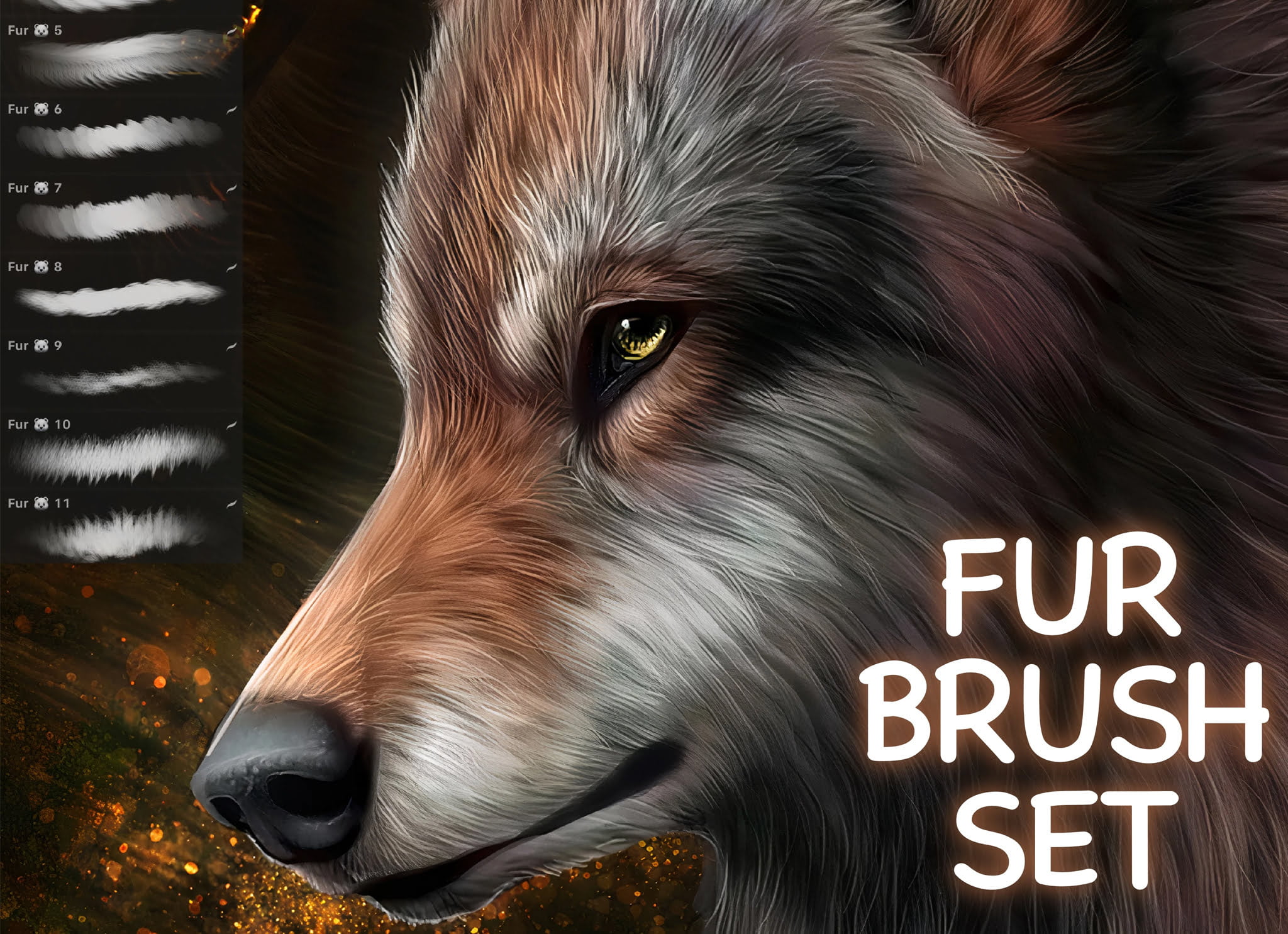 Fur Procreate Brush Set