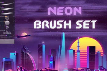 Neon Procreate Brush Set