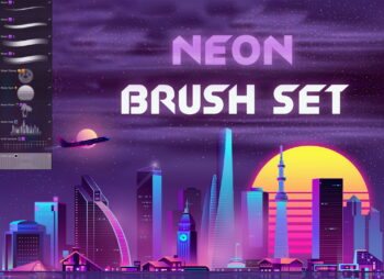 Neon Procreate Brush Set