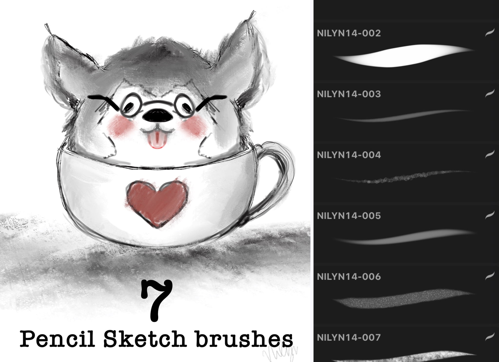 Pencil Sketch Procreate Brushes