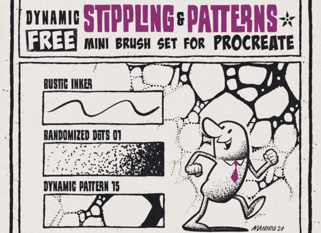 Stippling & Patterns Procreate Brushes